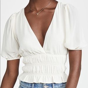 Reformation Josie Top Cream Size Small